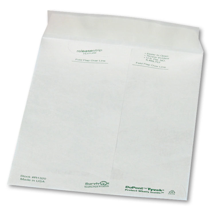 Survivor® Lightweight 14 lb Tyvek Catalog Mailers, #6 1/2, Square Flap, Redi-Strip Adhesive Closure, 6 x 9, White, 100/Box (QUAR1320) Box of 100