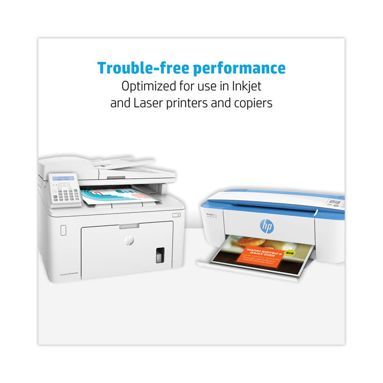 HP Papers MultiPurpose20 Paper, 96 Bright, 20 lb Bond Weight, 8.5 x 11, White, 500 Sheets/Ream, 3 Reams/Carton (HEW112530)