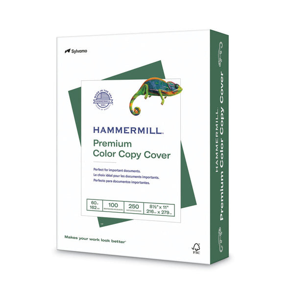 Hammermill® Premium Color Copy Cover, 100 Bright, 60 lb Cover Weight, 8.5 x 11, 250/Pack (HAM122549)