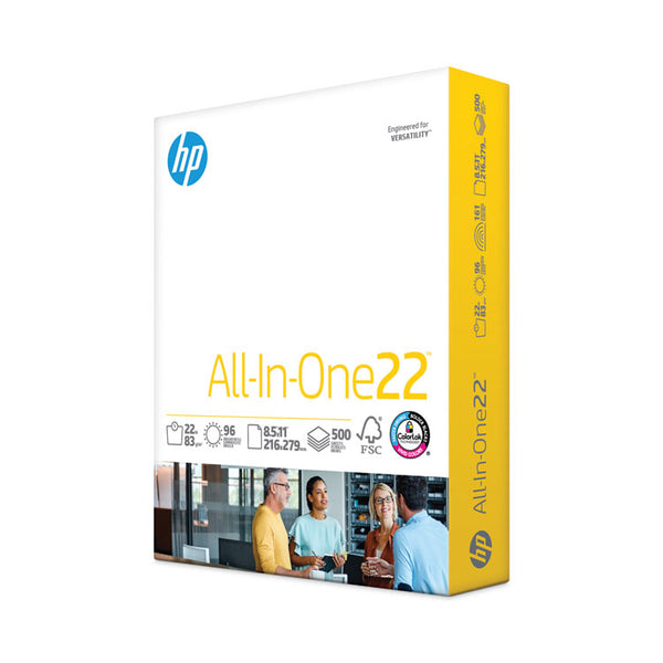 HP Papers All-In-One22 Paper, 96 Bright, 22 lb Bond Weight, 8.5 x 11, White, 500/Ream (HEW207000)