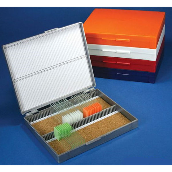 McKesson Slide Storage Box Red ABS Plastic / Cork 100 Slide Capacity (1177720_EA) 1/EA