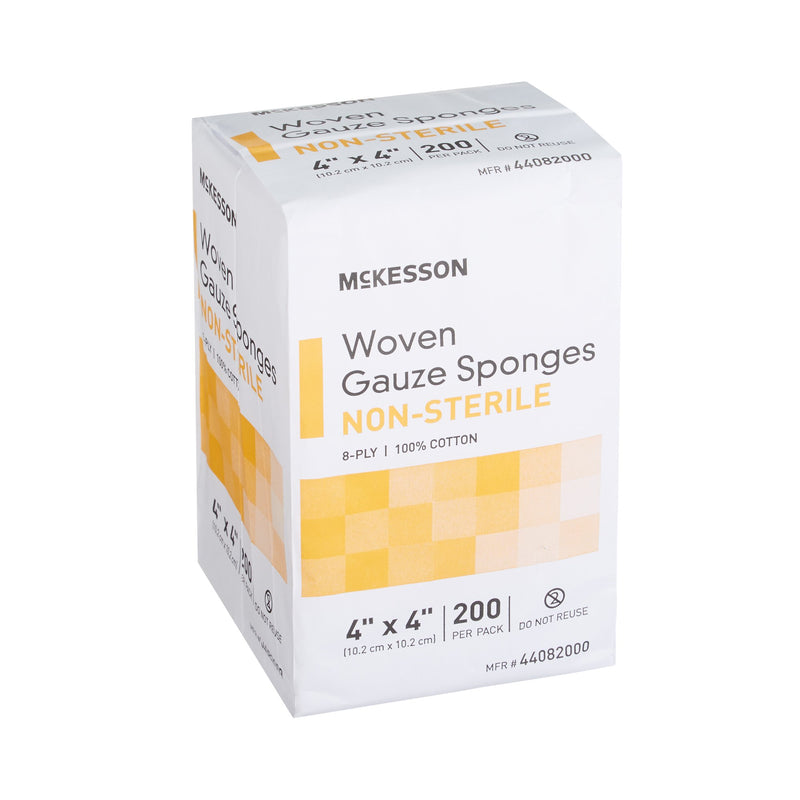 McKesson Gauze Sponge 4 X 4 Inch 8-Ply NonSterile 200 per Pack (440028_BG) 200/BG
