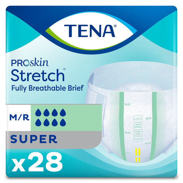 TENA ProSkin Stretch™ Super Unisex Adult Incontinence Brief Medium Disposable Heavy Absorbency (670604_CS) 2/CS