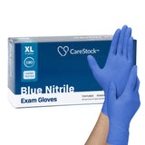 CareStock™ Exam Glove X-Large NonSterile Nitrile Standard Cuff Length Textured Fingertips Blue Chemo Tested (1230899_BX) 180/BX