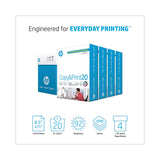HP Papers CopyandPrint20 Paper, 92 Bright, 20 lb Bond Weight, 8.5 x 11, White, 750 Sheets/Ream, 4 Reams/Carton (HEW200030) Case of 4