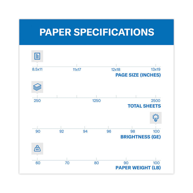 Hammermill® Premium Color Copy Cover, 100 Bright, 80 lb Cover Weight, 8.5 x 11, 250/Pack (HAM120023)