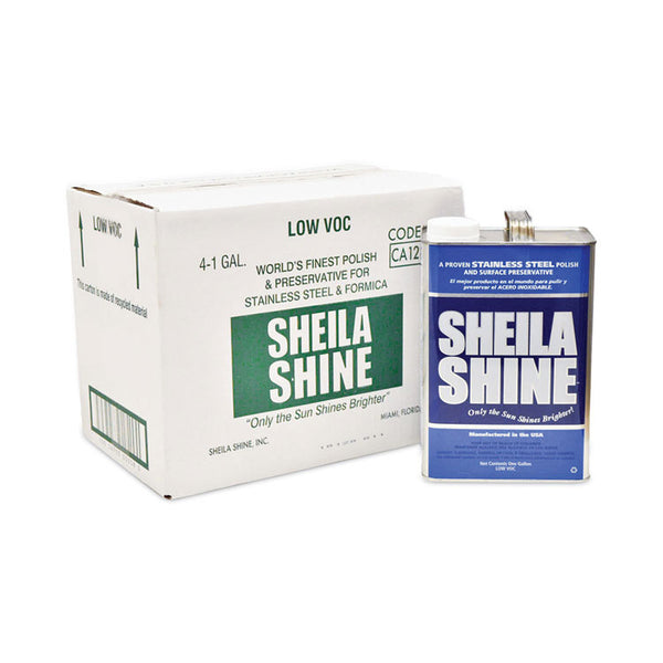 Sheila Shine Low VOC Stainless Steel Cleaner and Polish, 1 gal Can, 4/Carton (SSISSCA128) Case of 4