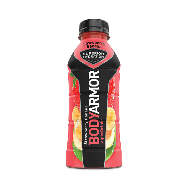 BodyArmor SuperDrink Sports Drink, Strawberry Banana, 16 oz Bottle, 12/Pack (BDA10000314)