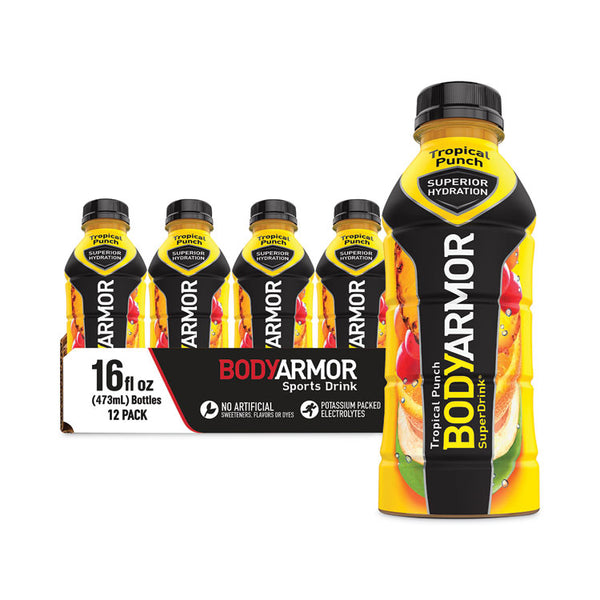 BodyArmor SuperDrink Sports Drink, Tropical Punch, 16 oz Bottle, 12/Pack (BDA10000814)