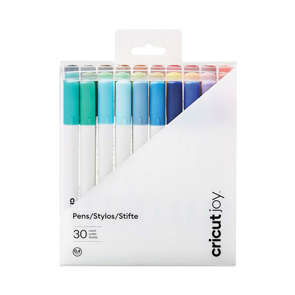 Cricut® Joy Porous Point Pens, Stick, Fine 0.4 mm, Assorted Ink Colors, White Barrel, 30/Set (CCU2008801) Pack of 30