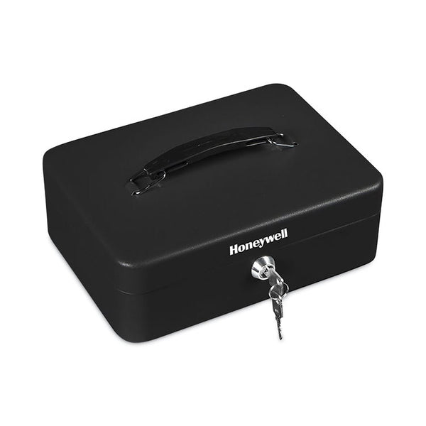 Honeywell Standard Cash Box, 9.8 x 7.3 x 4.1, Steel, Black (HWL6112) Each