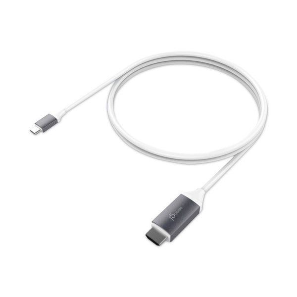 j5create® HDMI 4K Audio/Video Cable, 6 ft, White (JCRJCC153G) Each