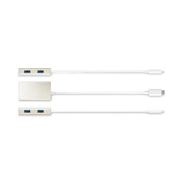 j5create® USB-C Hub, 4 Ports, Silver (JCRJCH343US) Each