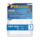 Filtrete™ Premium Allergen, Bacteria and Virus Air Filter, MERV 13, MPR 1900, 20 x 25 (MMM7100222948) Each