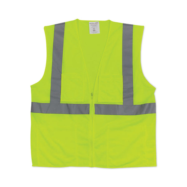 PIP ANSI Class 2 Hook and Loop Safety Vest, 2X-Large, Hi-Viz Lime Yellow (PID302MVGLY2X) Each