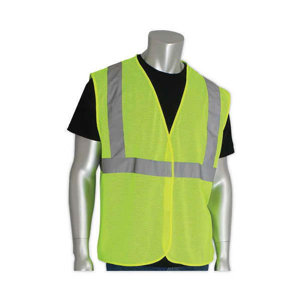 PIP ANSI Class 2 Hook and Loop Safety Vest, 2X-Large, Hi-Viz Lime Yellow (PID302MVGLY2X) Each