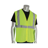 PIP ANSI Class 2 Four Pocket Zipper Safety Vest, Polyester Mesh, 2X-Large, Hi-Viz Lime Yellow (PID302MVGZ4PLY2) Each