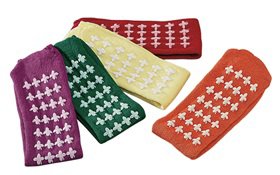 Posey® Risk Management Slipper Socks Unisex Adult One Size Fits Most Double Tread Single Patient Use Yellow (871391_BX) 12/BX