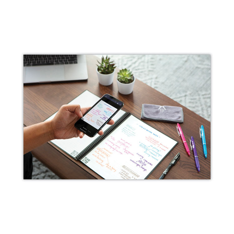 Rocketbook Core Smart Notebook, Medium/College Rule, Black Cover, (16) 11 x 8.5 Sheets (RKBEVR2LRCA) Each