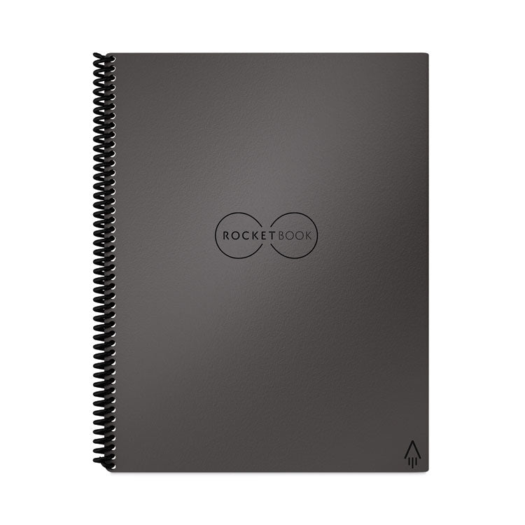 Rocketbook Core Smart Notebook, Medium/College Rule, Gray Cover, (16) 11 x 8.5 Sheets (RKBEVR2LRCCIG) Each