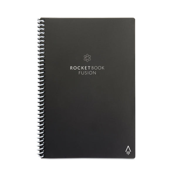 Rocketbook Fusion Smart Notebook, Seven Assorted Page Formats, Black Cover, (21) 8.8 x 6 Sheets (RKBEVRFERCAFR) Each
