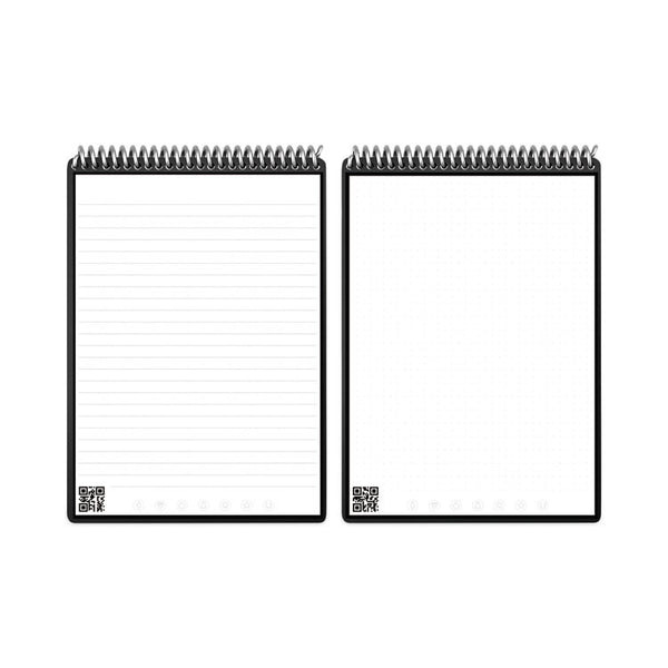 Rocketbook Flip Smart Notepad, Black Cover, Lined/Dot Grid Rule, 8.5 x 11, White, 16 Sheets (RKBFLPLRCA)