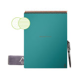 Rocketbook Flip Smart Notepad, Teal Cover, Lined/Dot Grid Rule, 8.5 x 11, White, 16 Sheets (RKBFLPLRCCCE) Each