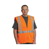 PIP Zipper Safety Vest, Large, Hi-Viz Orange (PID302MVGZORL) Each