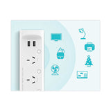 TP-Link Kasa Smart WiFi 3-Outlet Power Strip, 3 AC Outlets/2 USB Ports, White (TPLKP303)