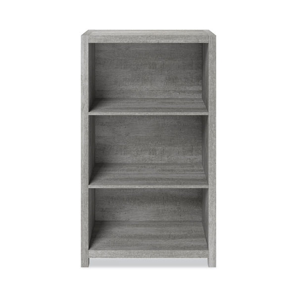 Whalen® Fallbrook Bookcase, Three-Shelf, 28w x 14d x 48.25h, Smoked Ash/Rustic Warm Gray (WHLSPUSFBBKGM)
