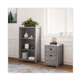 Whalen® Fallbrook Bookcase, Three-Shelf, 28w x 14d x 48.25h, Smoked Ash/Rustic Warm Gray (WHLSPUSFBBKGM)