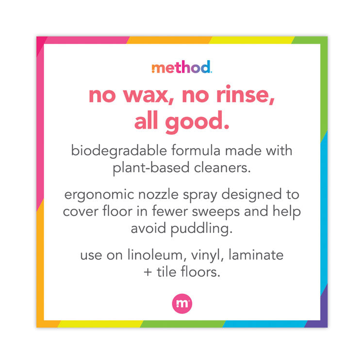 Method® Squirt + Mop Hard Floor Cleaner, 25 oz Spray Bottle, Lemon Ginger Scent (MTH00563) Each