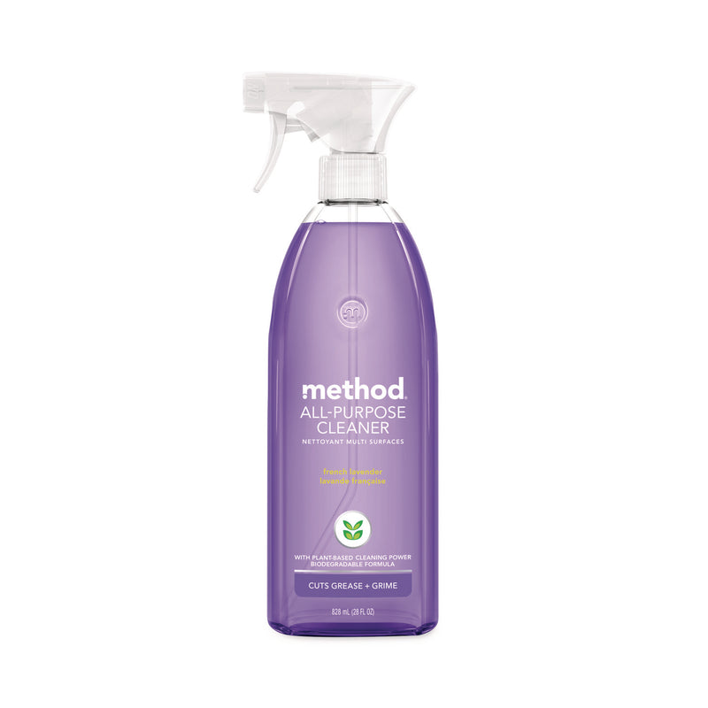 Method® All Surface Cleaner, French Lavender, 28 oz Spray Bottle, 8/Carton (MTH365451CT) Case of 8