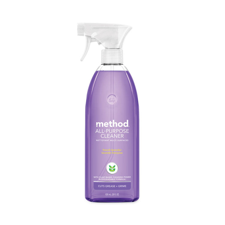 Method® All Surface Cleaner, French Lavender, 28 oz Spray Bottle, 8/Carton (MTH00005CT) Case of 8