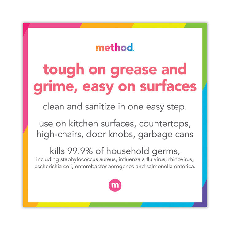 Method® Antibac All-Purpose Cleaner, Wildflower, 28 oz Spray Bottle, 8/Carton (MTH01454) Case of 8