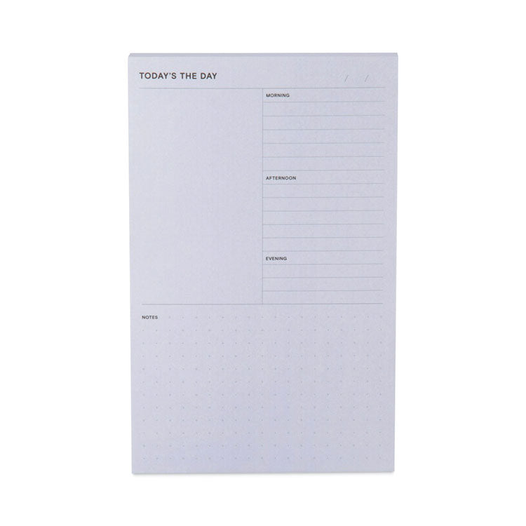 Noted by Post-it® Brand Adhesive Daily Planner Sticky-Note Pads, Daily Planner Format, 4.9" x 7.7", Gray, 100 Sheets/Pad (MMM58GRY)