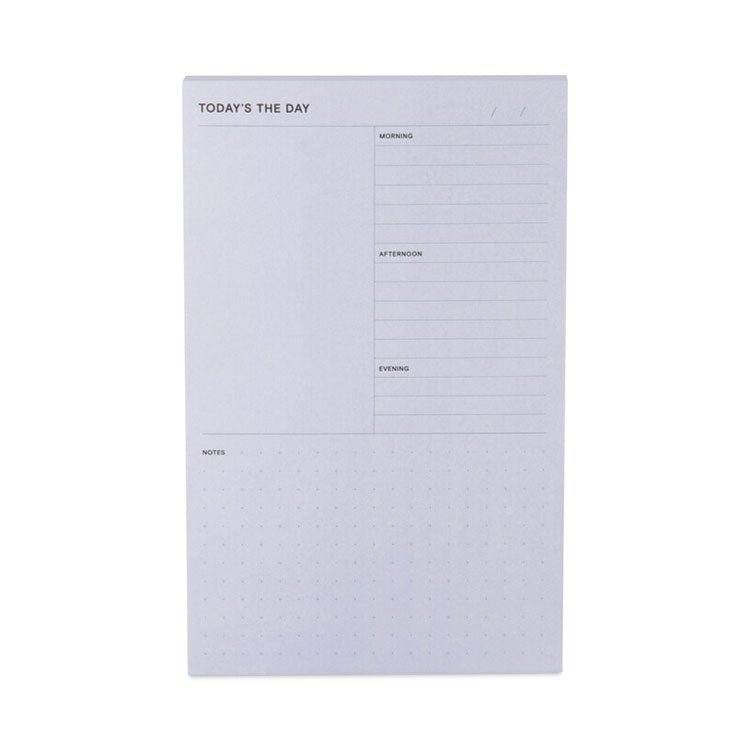 Noted by Post-it® Brand Adhesive Daily Planner Sticky-Note Pads, Daily Planner Format, 4.9" x 7.7", Gray, 100 Sheets/Pad (MMM58GRY) Each