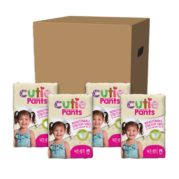 Cutie Pants® Female Toddler Training Pants Size 4T to 5T Disposable Heavy Absorbency (831582_BG) 19/BG