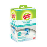 Scotch-Brite® Disposable Toilet Scrubber Refill, Blue/White, 10/Pack (MMM558RF)