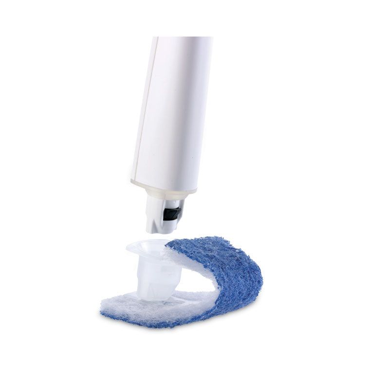Scotch-Brite® Toilet Scrubber Starter Kit, 1 Handle and 5 Scrubbers, White/Blue (MMM558SK4NP)