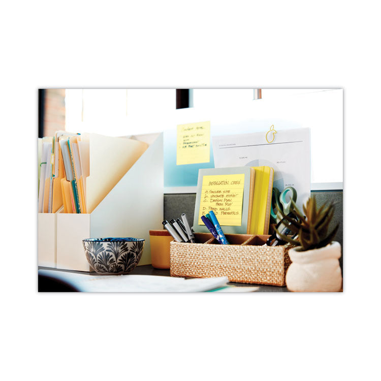Post-it® Notes Original Pads in Canary Yellow, Note Ruled, 4" x 4", 300 Sheets/Pad (MMM675YL) Pad of 300