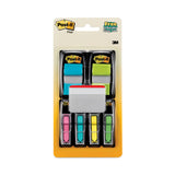 Post-it® Flags Page Flag Value Pack, Assorted, 96 0.5" Arrow, 100 1" Flags, 12 2" Filing Tabs (MMM680BBBGA4VA) Pack of 196