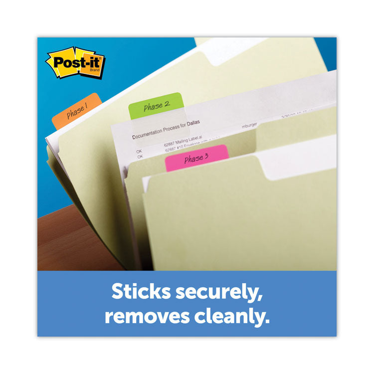 Post-it® Tabs Lined Tabs, 1/5-Cut, White, 2" Wide, 50/Pack (MMM686F50WH) Pack of 50