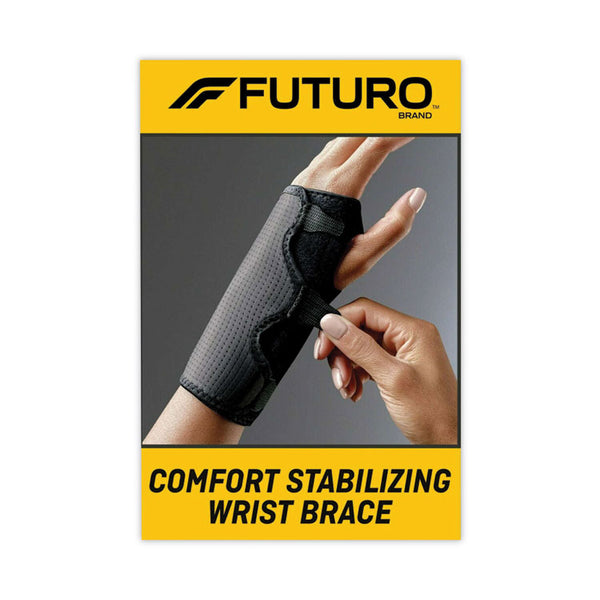 FUTURO™ Adjustable Reversible Splint Wrist Brace, Fits Wrists 5.5" to 8.5", Black (MMM10770EN) Each