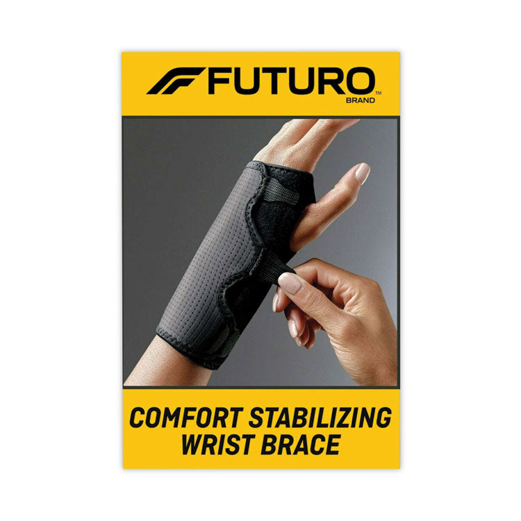 FUTURO™ Adjustable Reversible Splint Wrist Brace, Fits Wrists 5.5" to 8.5", Black (MMM10770EN) Each
