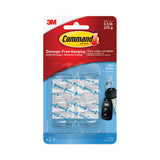 Command™ Clear Hooks and Strips, Mini, Plastic, 0.5 lb Capacity, 6 Hooks and 8 Strips/Pack (MMM17006CLRES)