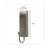 Command™ Decorative Hooks, Medium, Metal, Brushed Nickel, 3 lb Capacity, 2 Hooks and 4 Strips/Pack (MMM17034BN2ES)