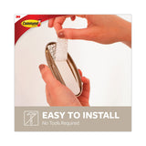 Command™ Decorative Hooks, Traditional, Large, Plastic, Silver, 5 lb Capacity, 1 Hook and 2 Strips/Pack (MMM17053BNES) Each