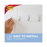 Command™ Clear Hooks and Strips, Small, Plastic/Metal, 0.5 lb Capacity, 40 Hooks and 48 Strips/Pack (MMM17067CLRS40N) Pack Of 40
