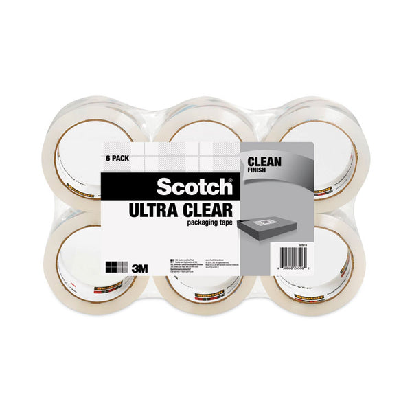 Scotch® Ultra Clear Packaging Tape, 3" Core, 1.88" x 54.6 yds, 6/Pack (MMM32506)